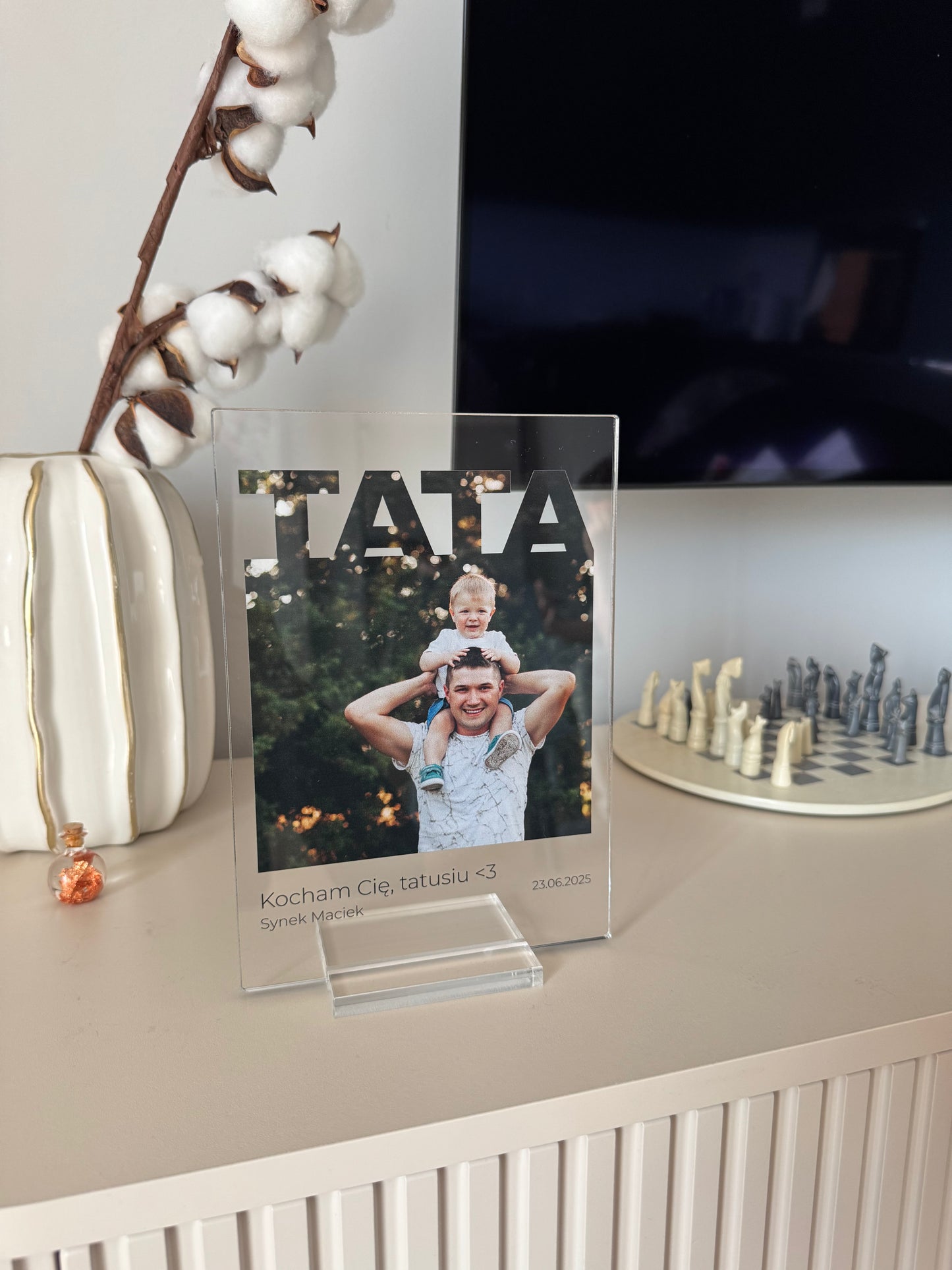 Personalizowana Tabliczka "TATA – z miłością w kadrze"