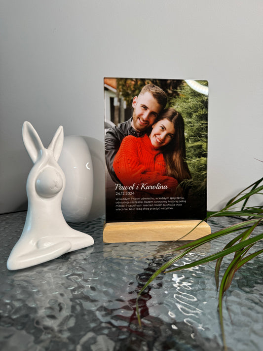 Personalizowana tabliczka z dużym zdjęciem "Zatrzymaj Chwilę"