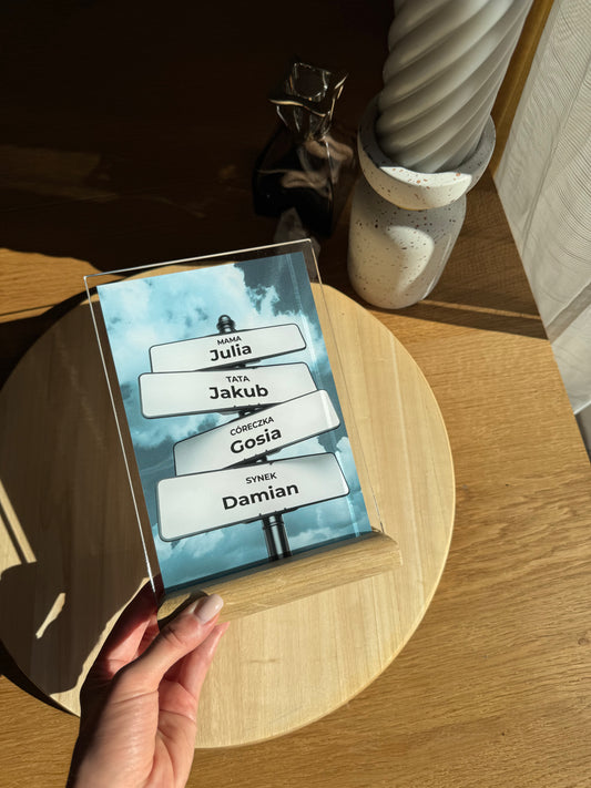 Personalizowana Tabliczka "Nasze wspólne drogi" - dla rodziny