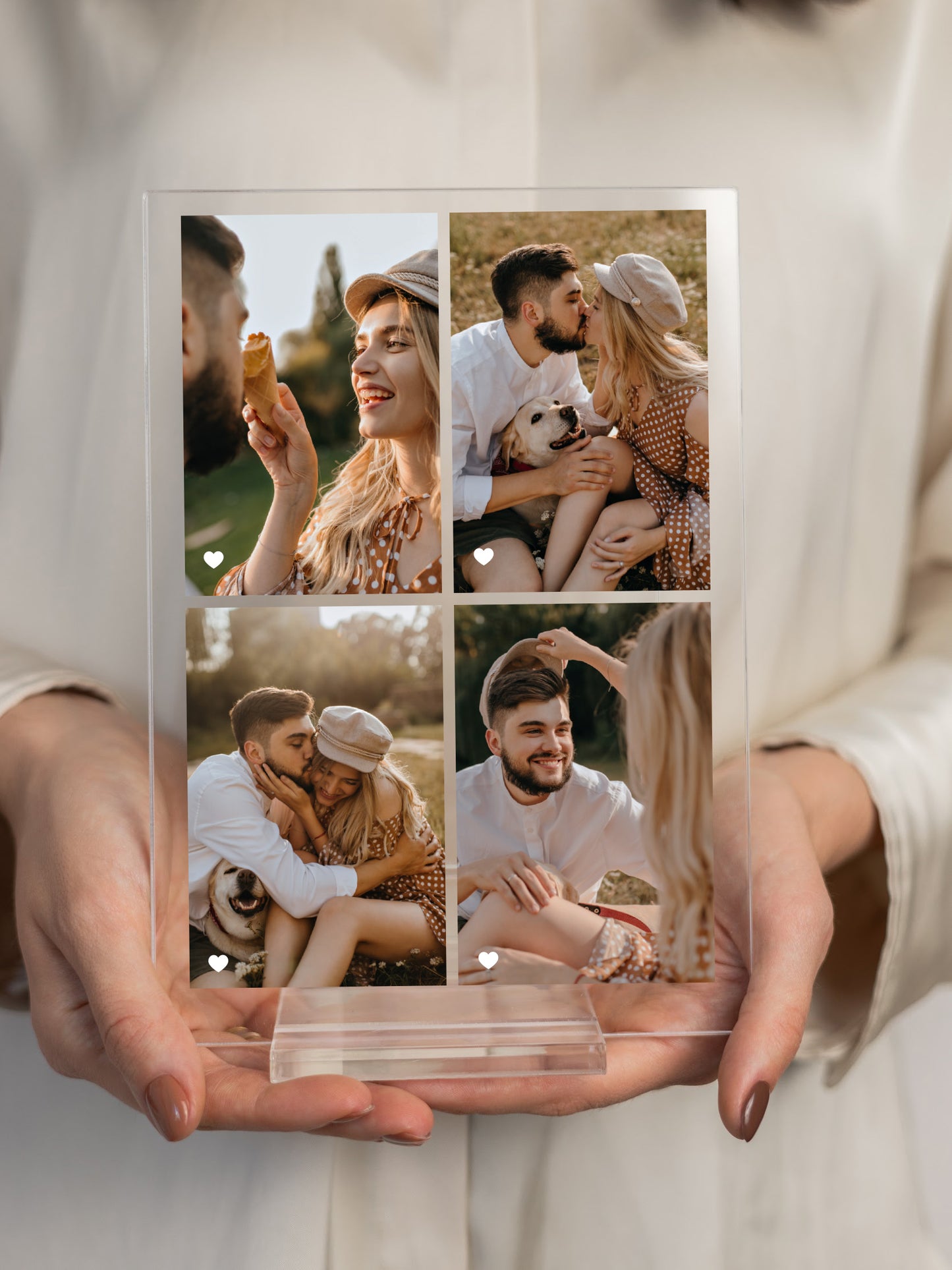 Personalizowana Tabliczka "4 miłosne zdjęcia" (3 wersje)