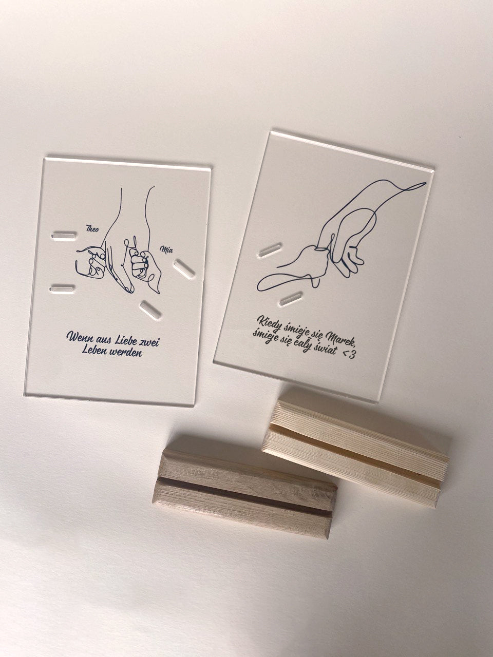 Personalizowana tabliczka z opaską ze szpitala i metryczkami "Ale Radość"