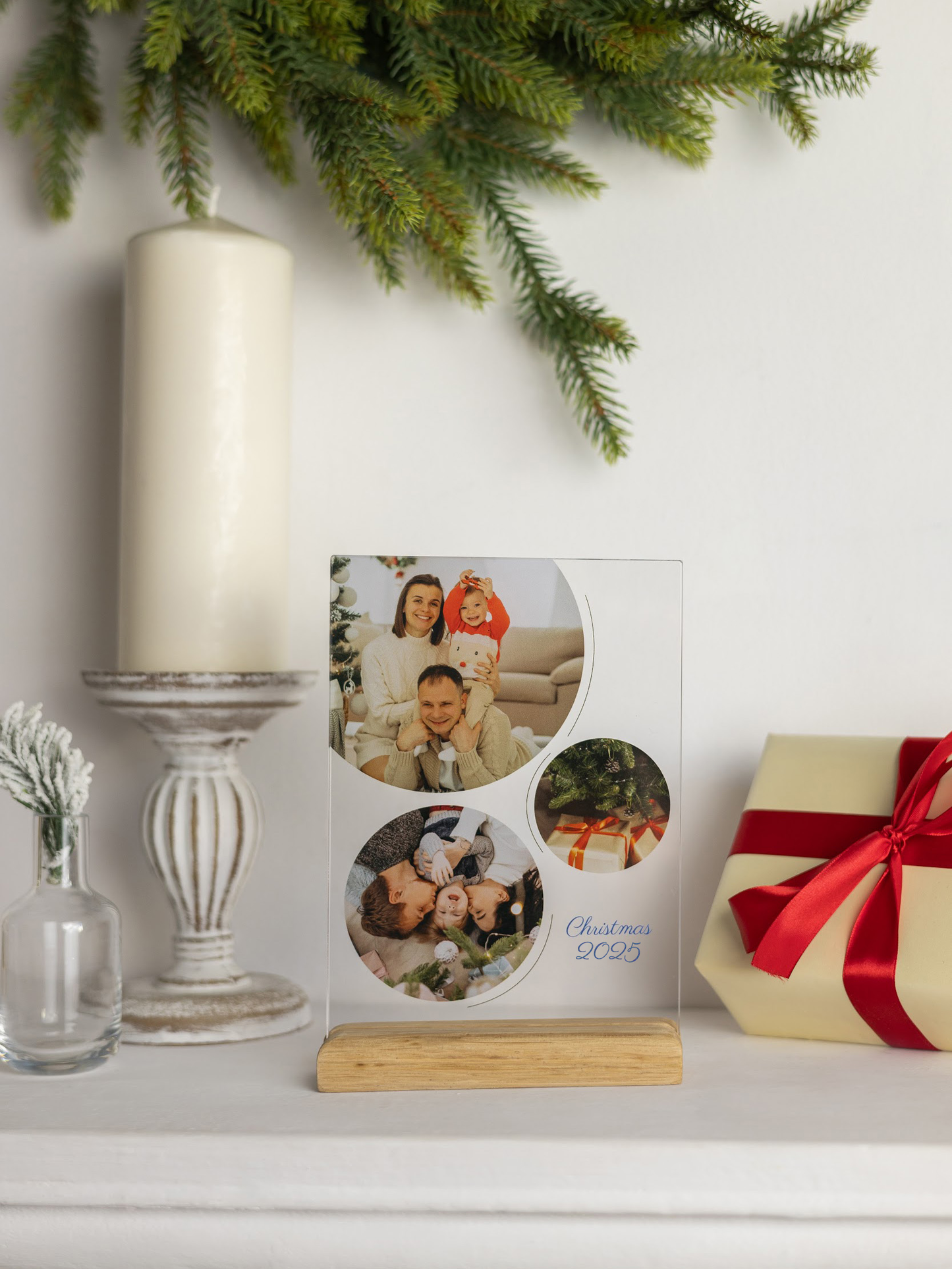 y Personalizowana tabliczka "Trzy bombki"