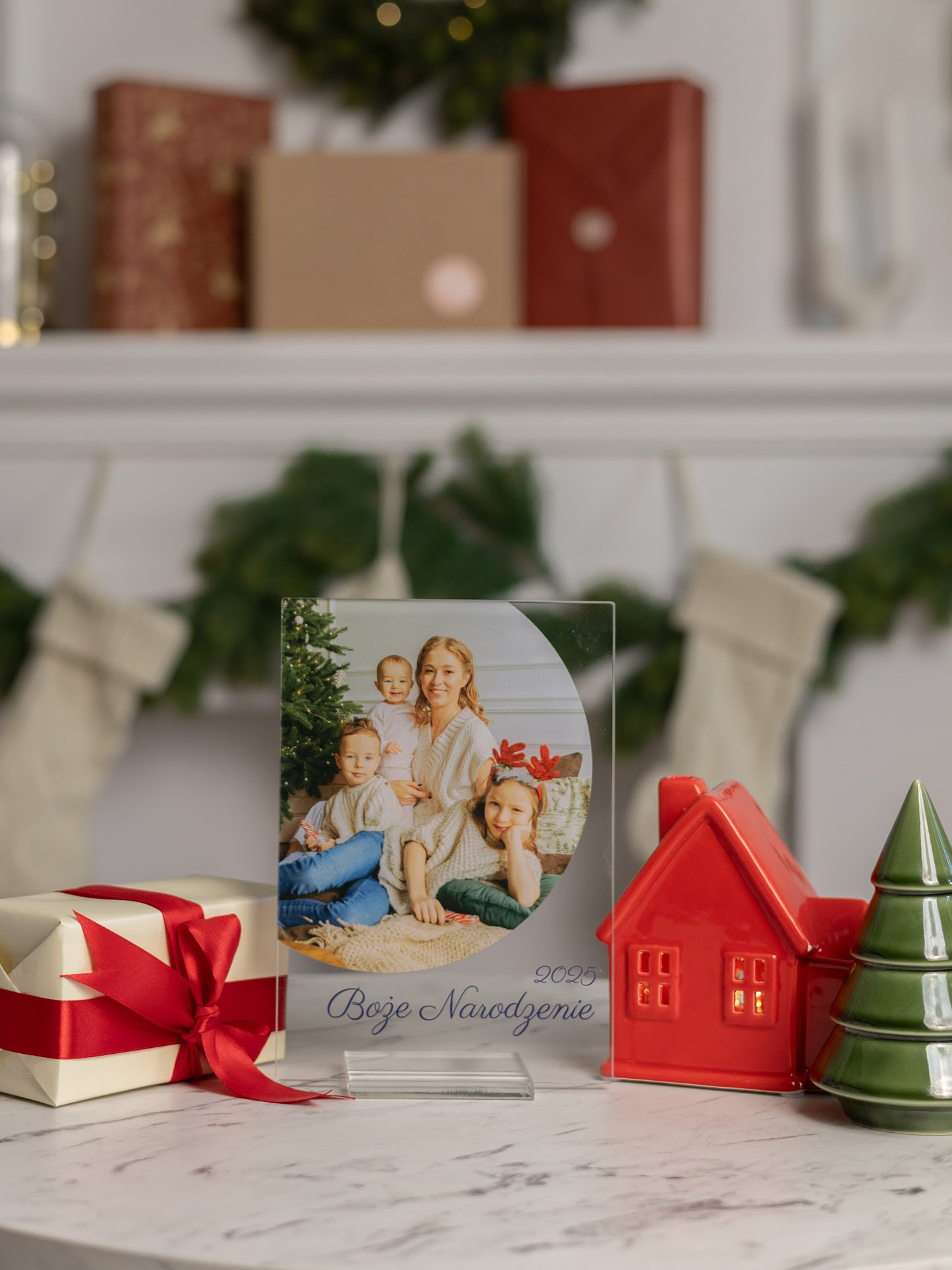 Personalizowana tabliczka ze zdjęciem "Boże Narodzenie 2025"