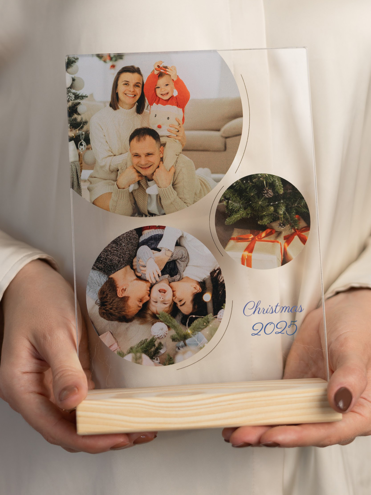 y Personalizowana tabliczka "Trzy bombki"