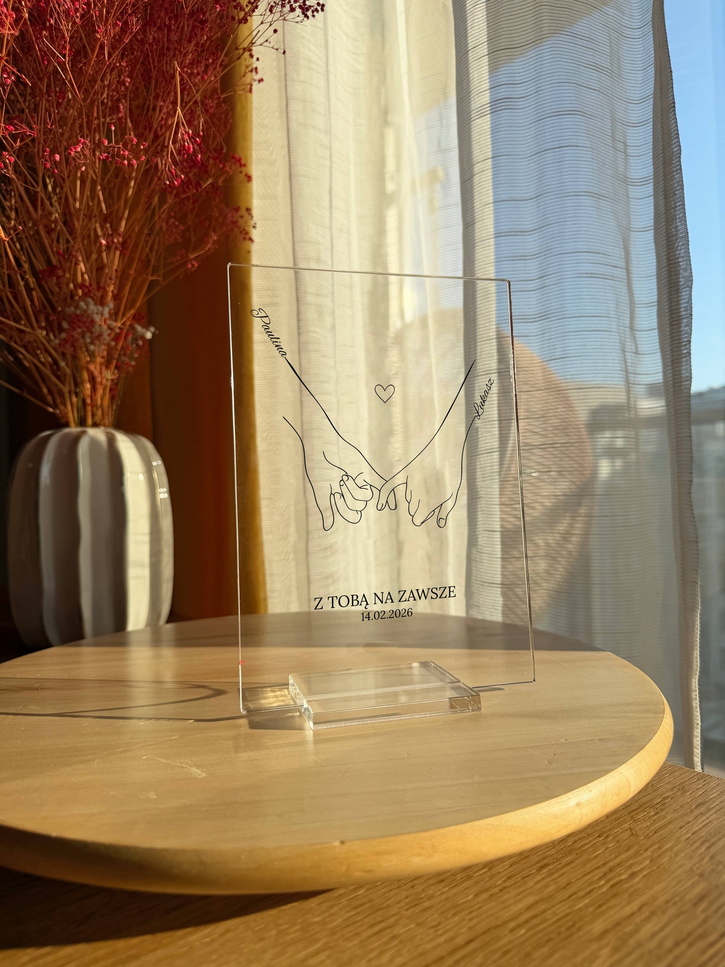 Personalizowana Tabliczka "Miłość w linii"