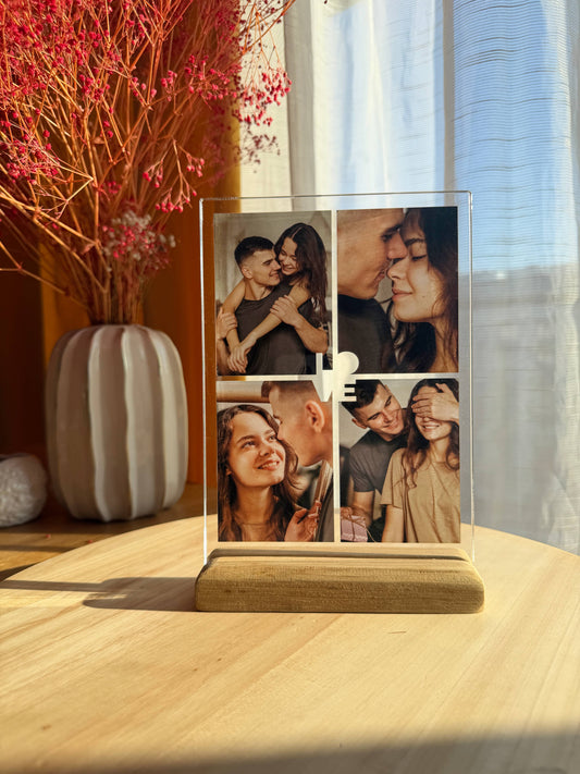 Personalizowana Tabliczka "4 miłosne zdjęcia" (3 wersje)