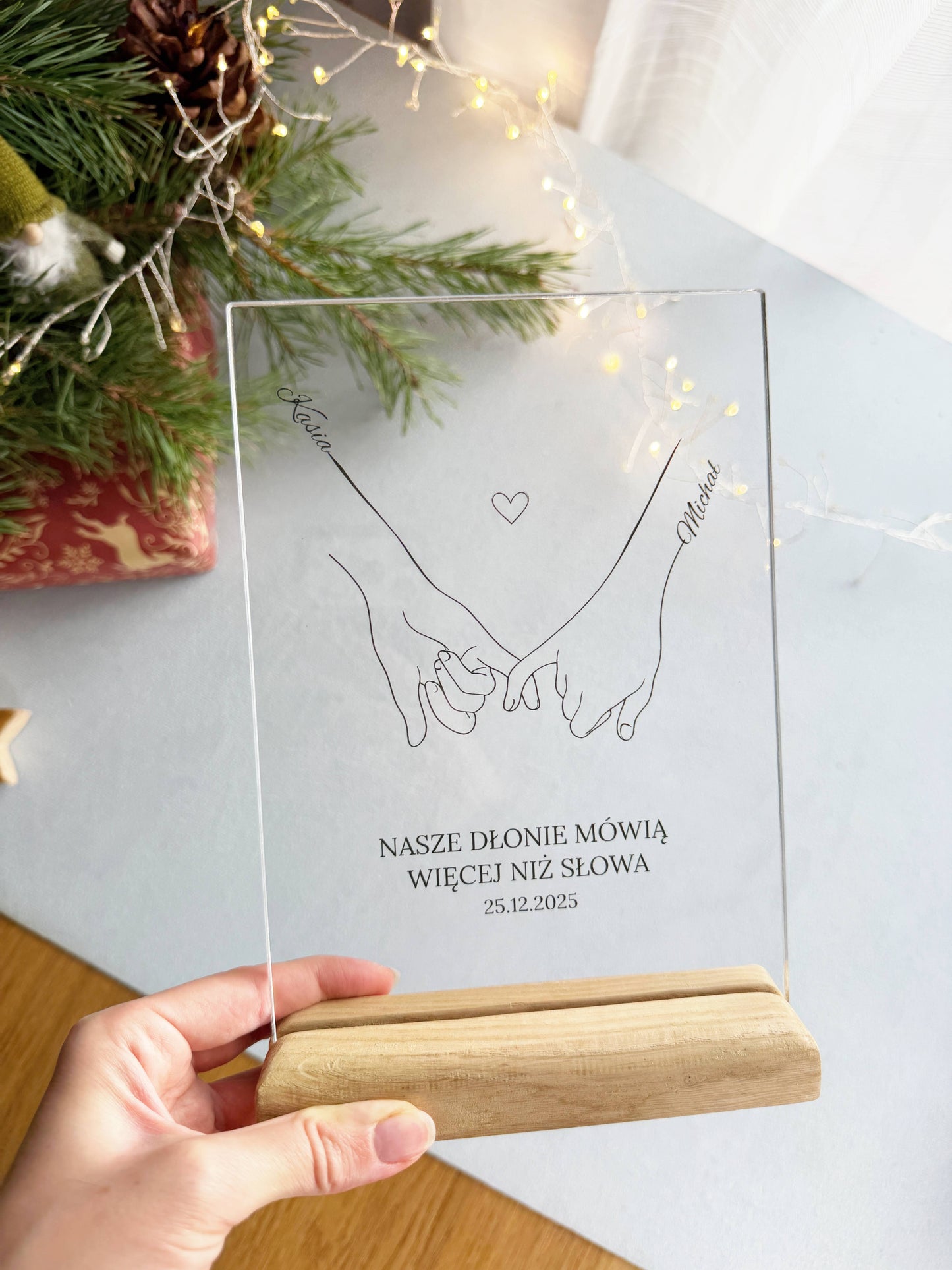 Personalizowana Tabliczka "Miłość w linii"