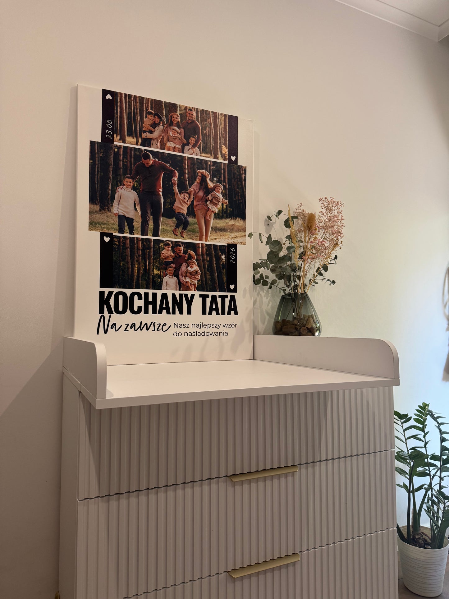 Personalizowane Płótno "Tata PhotoTape" (3 zdjęcia)