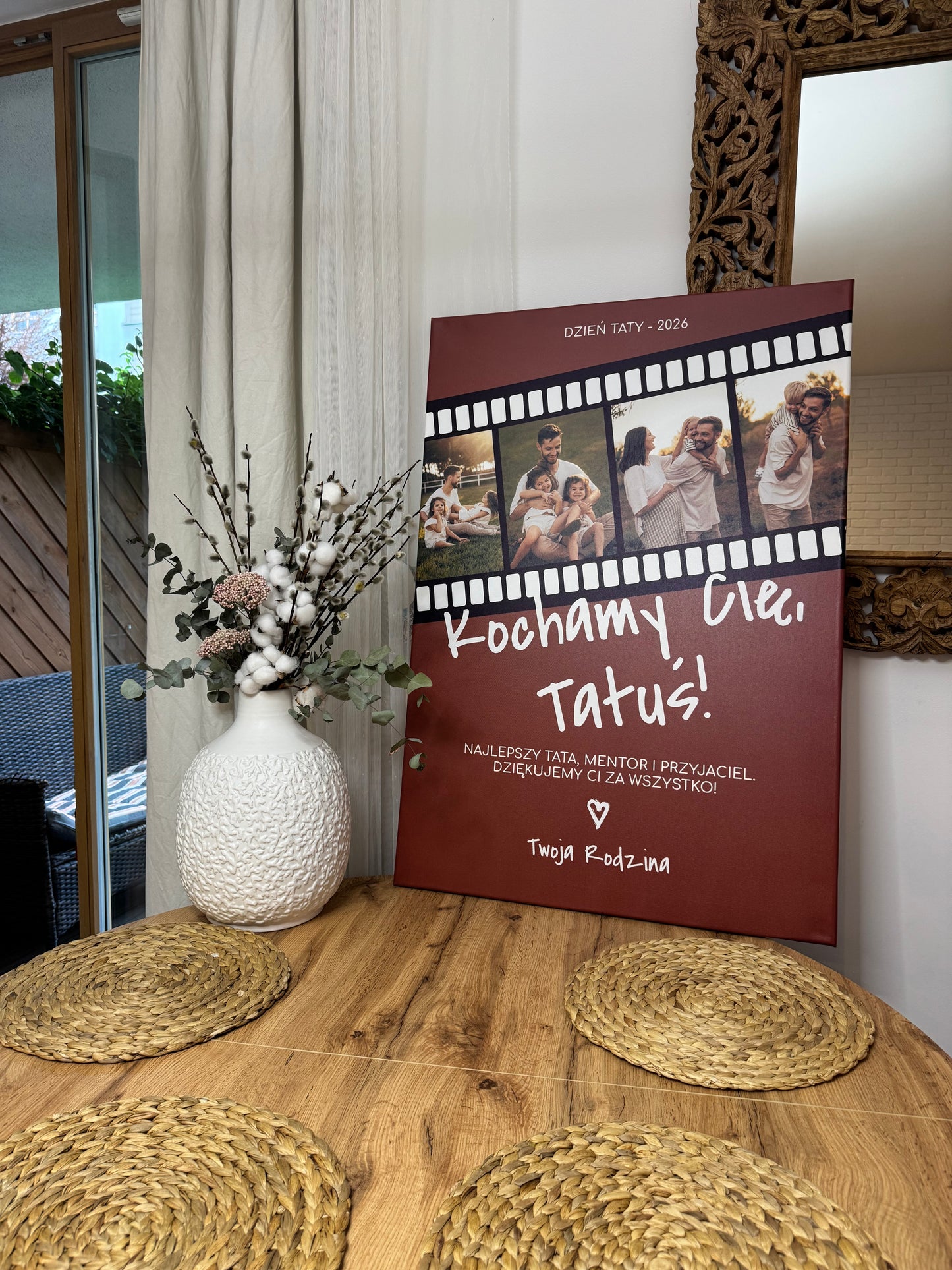 Personalizowane Płótno "Filmowe Wspomnienia z Tatą"