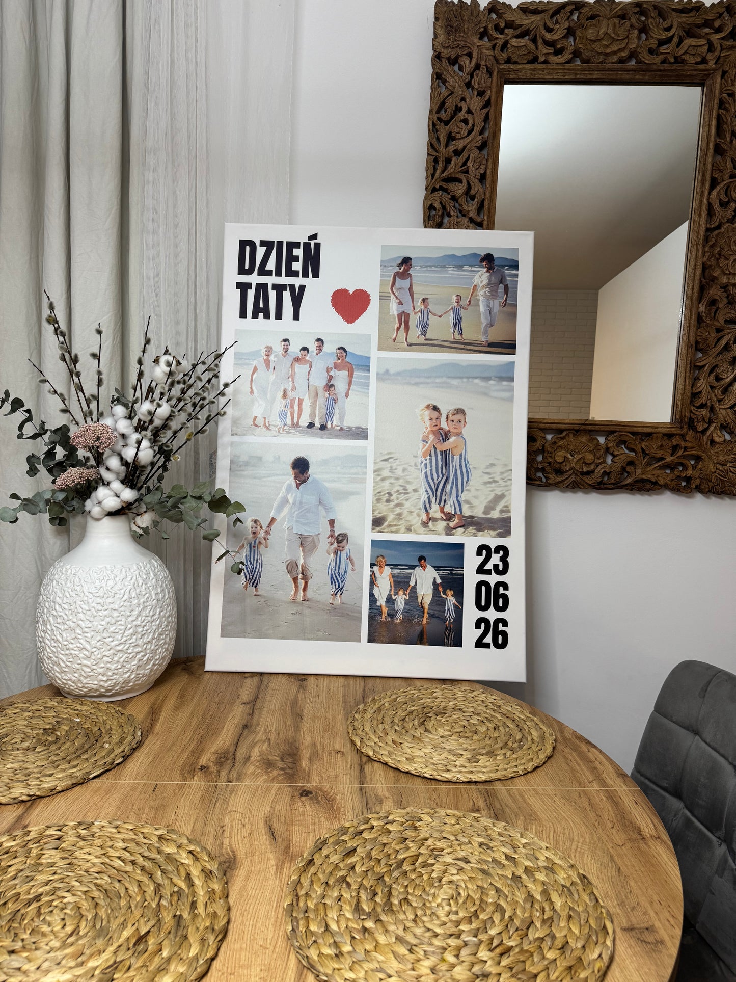 Personalizowane Płótno "Dzień Taty" (5 zdjęć)