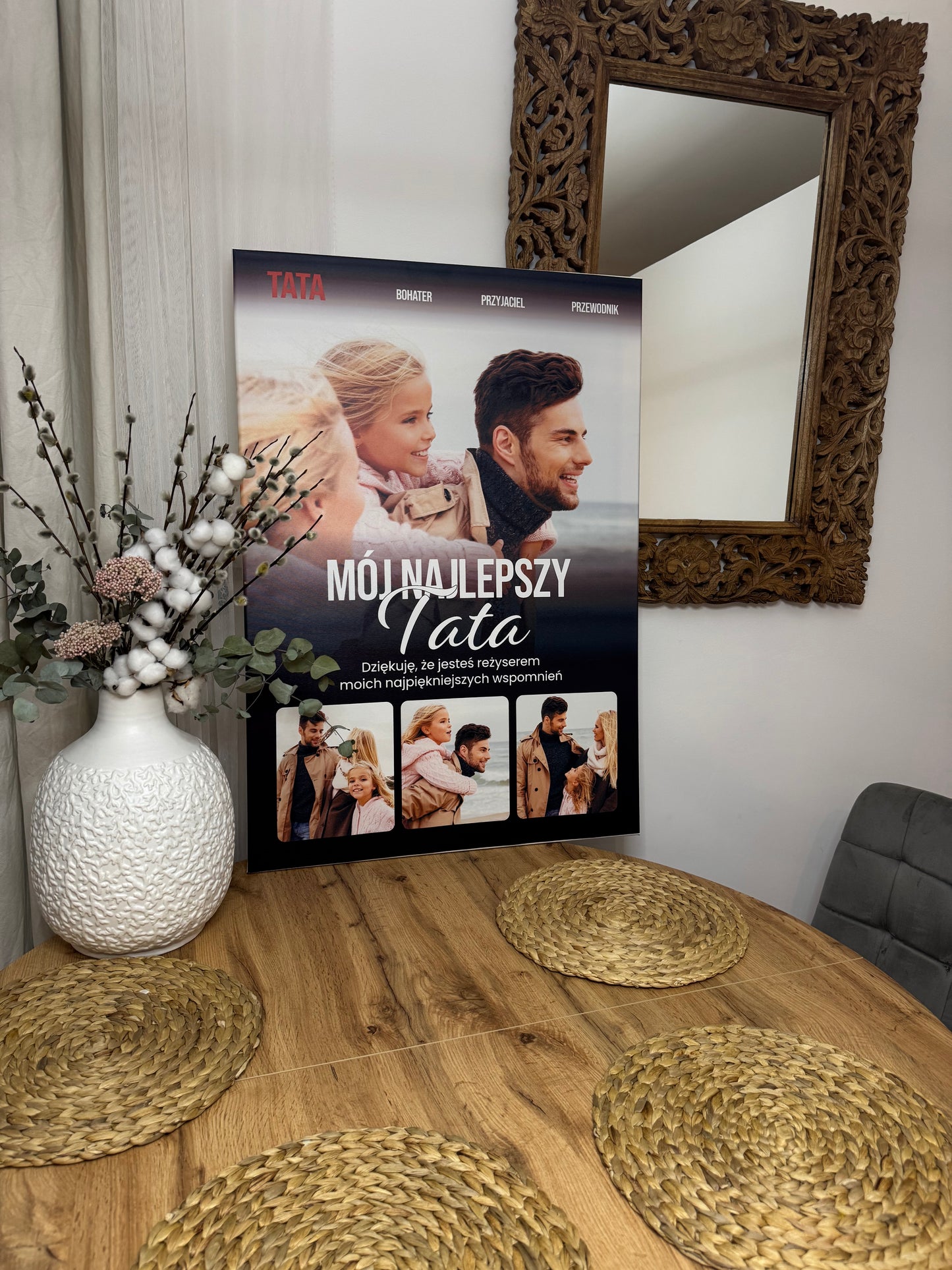Personalizowane Płótno "Film Tata" (4 zdjęcia)
