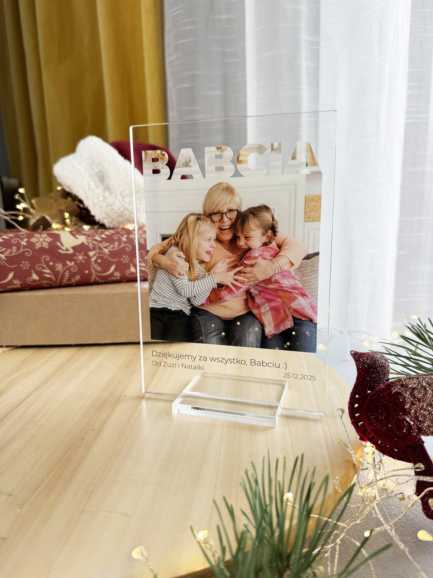 Personalizowana Tabliczka "Babcia/Dziadek – z miłością w kadrze"