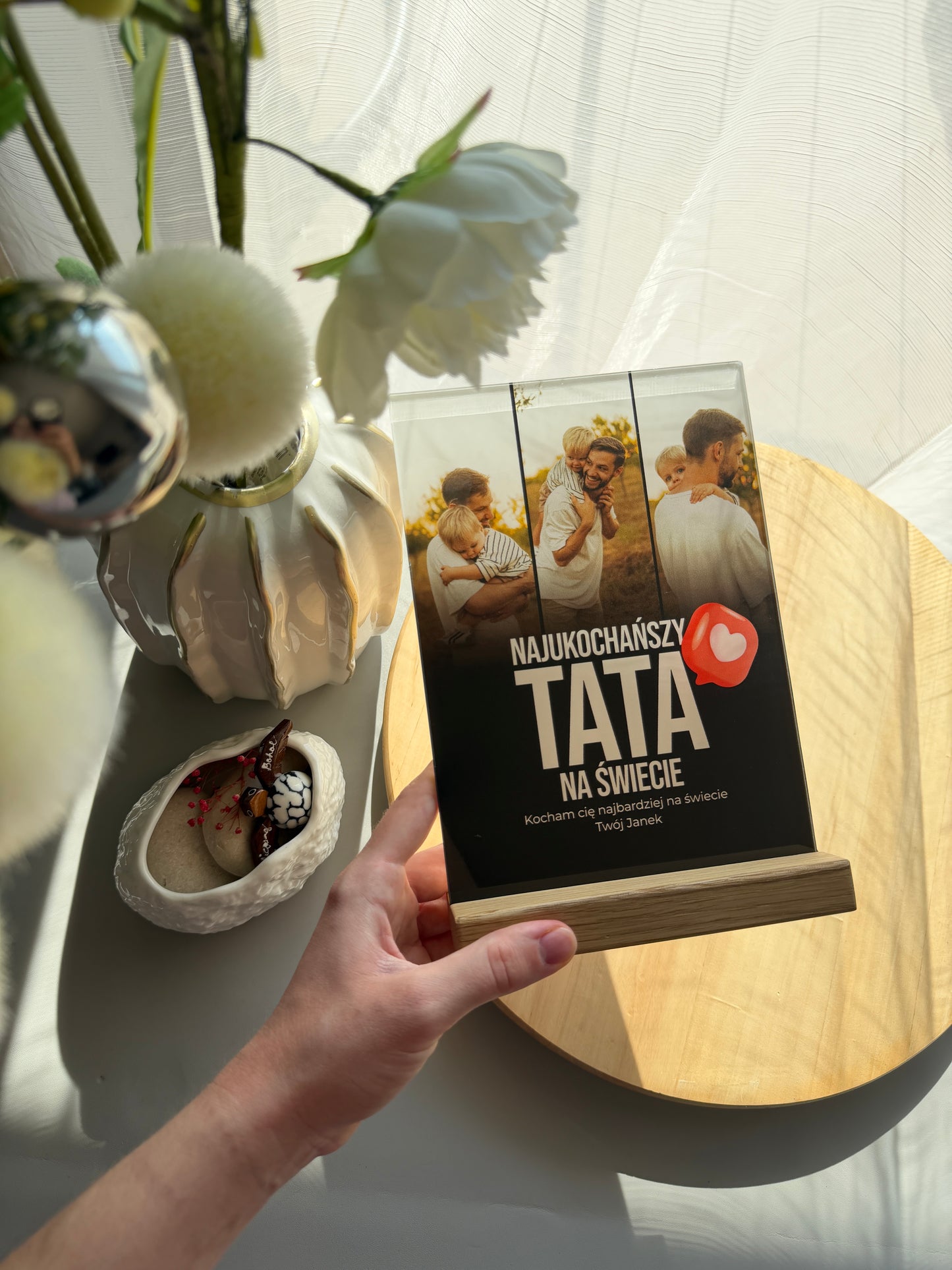 Personalizowana Tabliczka "Trzy Kadry z Tatą"