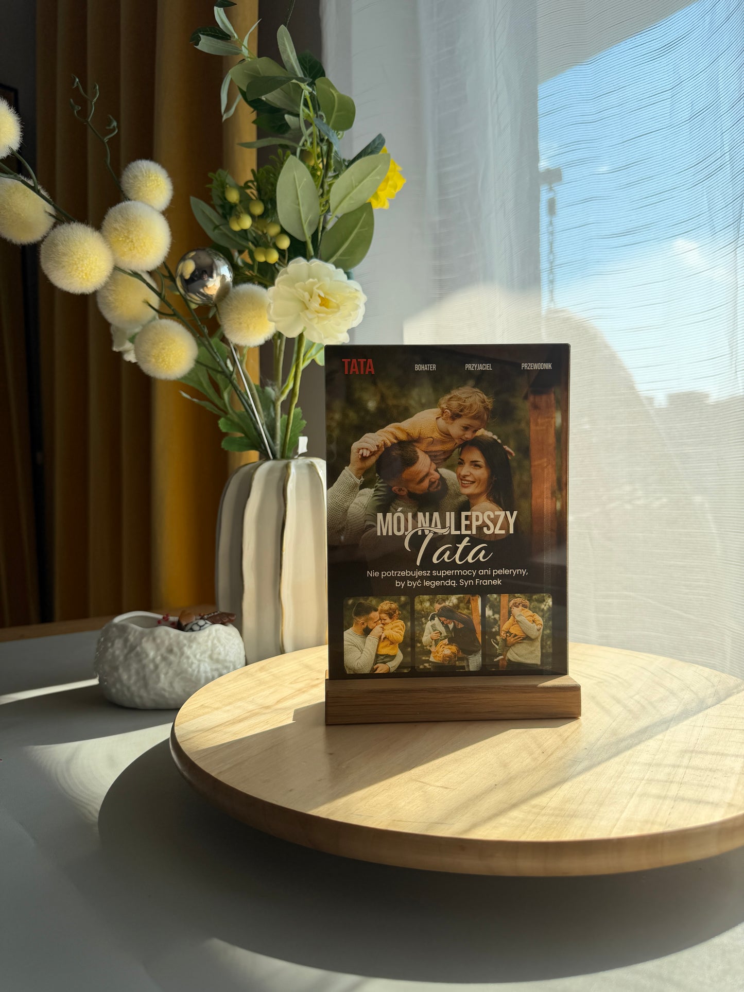 Personalizowana Tabliczka "Film Tata" (4 zdjęcia)
