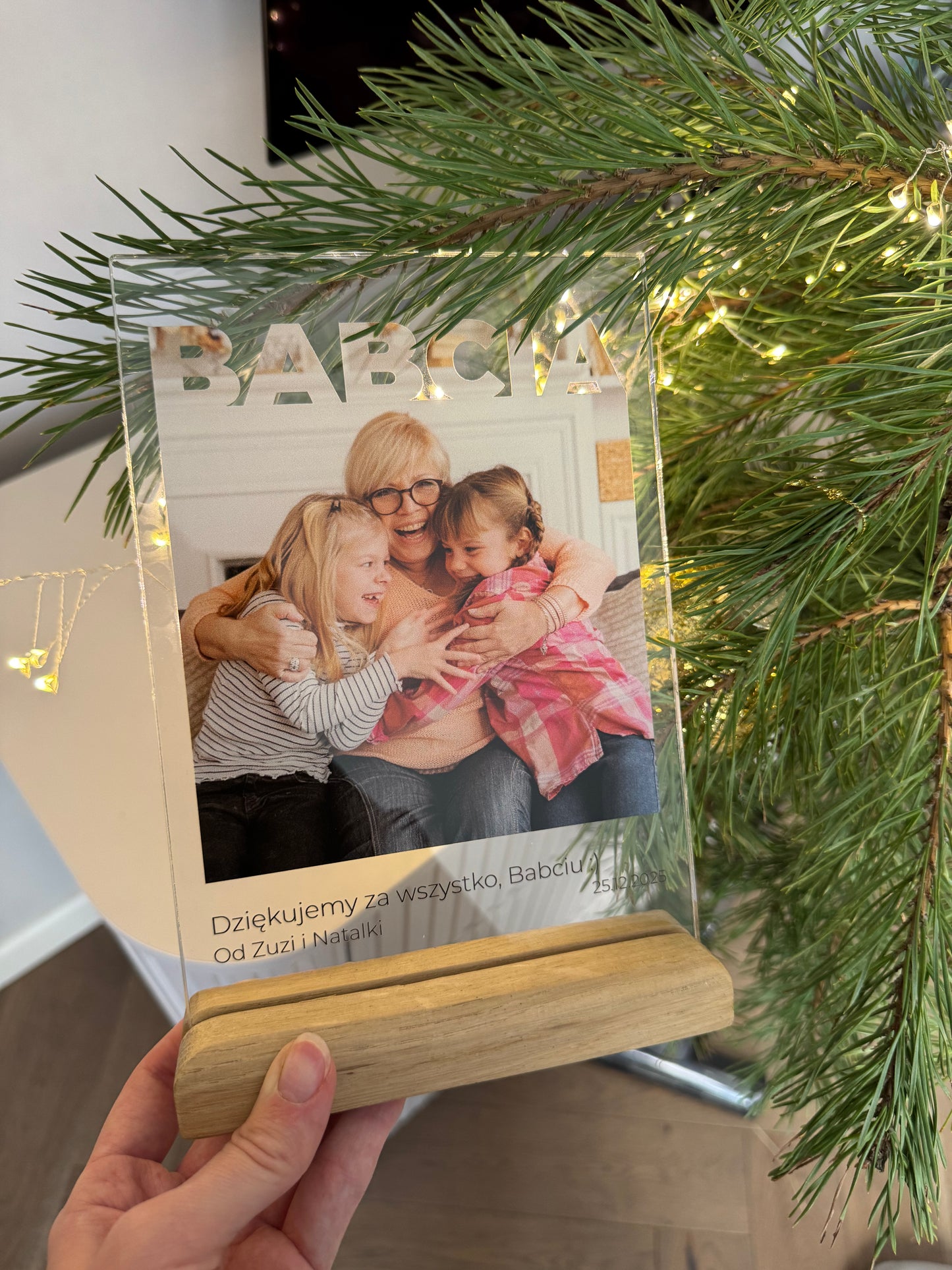 Personalizowana Tabliczka "Babcia/Dziadek – z miłością w kadrze"