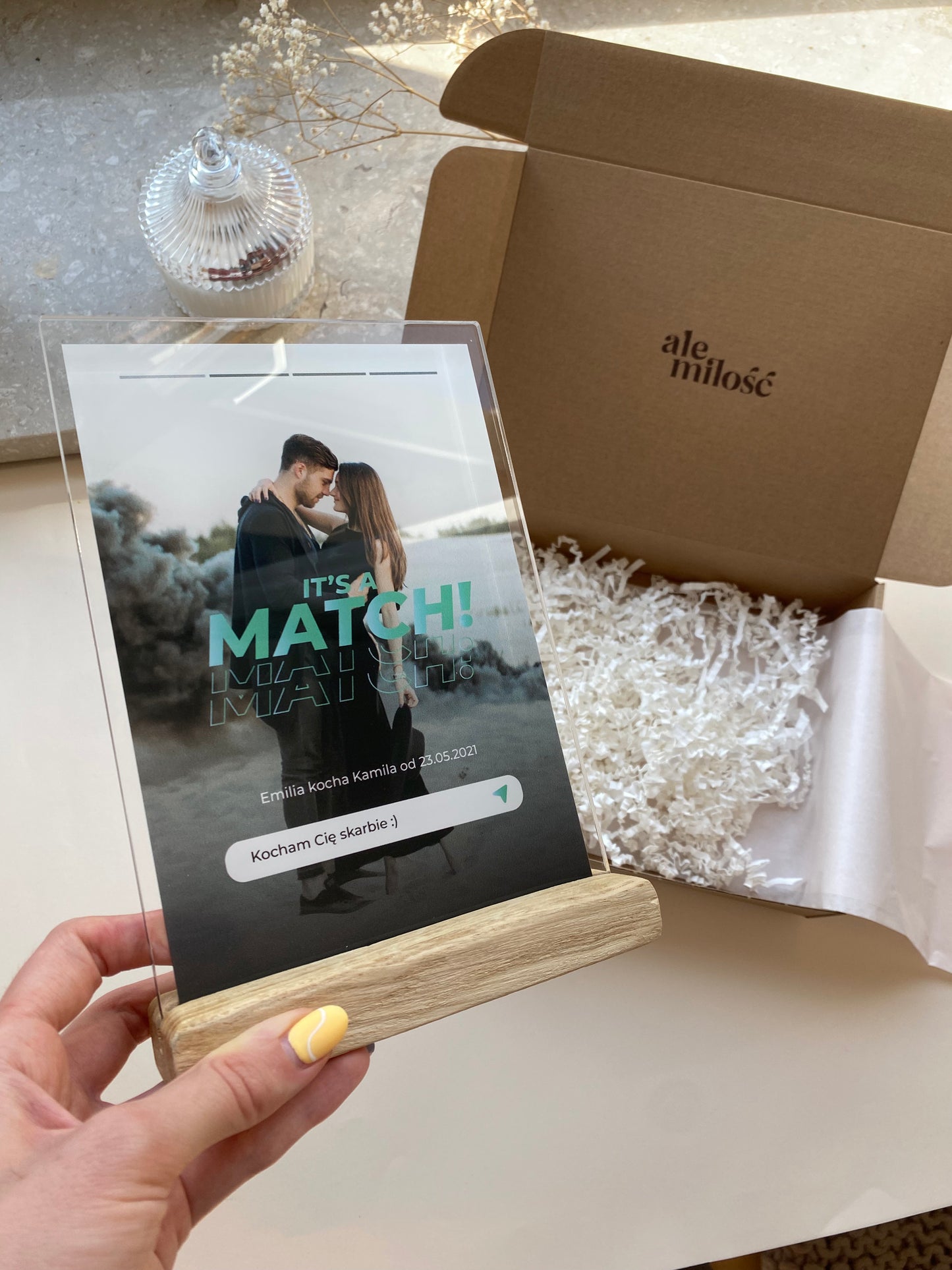 Personalizowana Tabliczka "It's a Match 2.0"