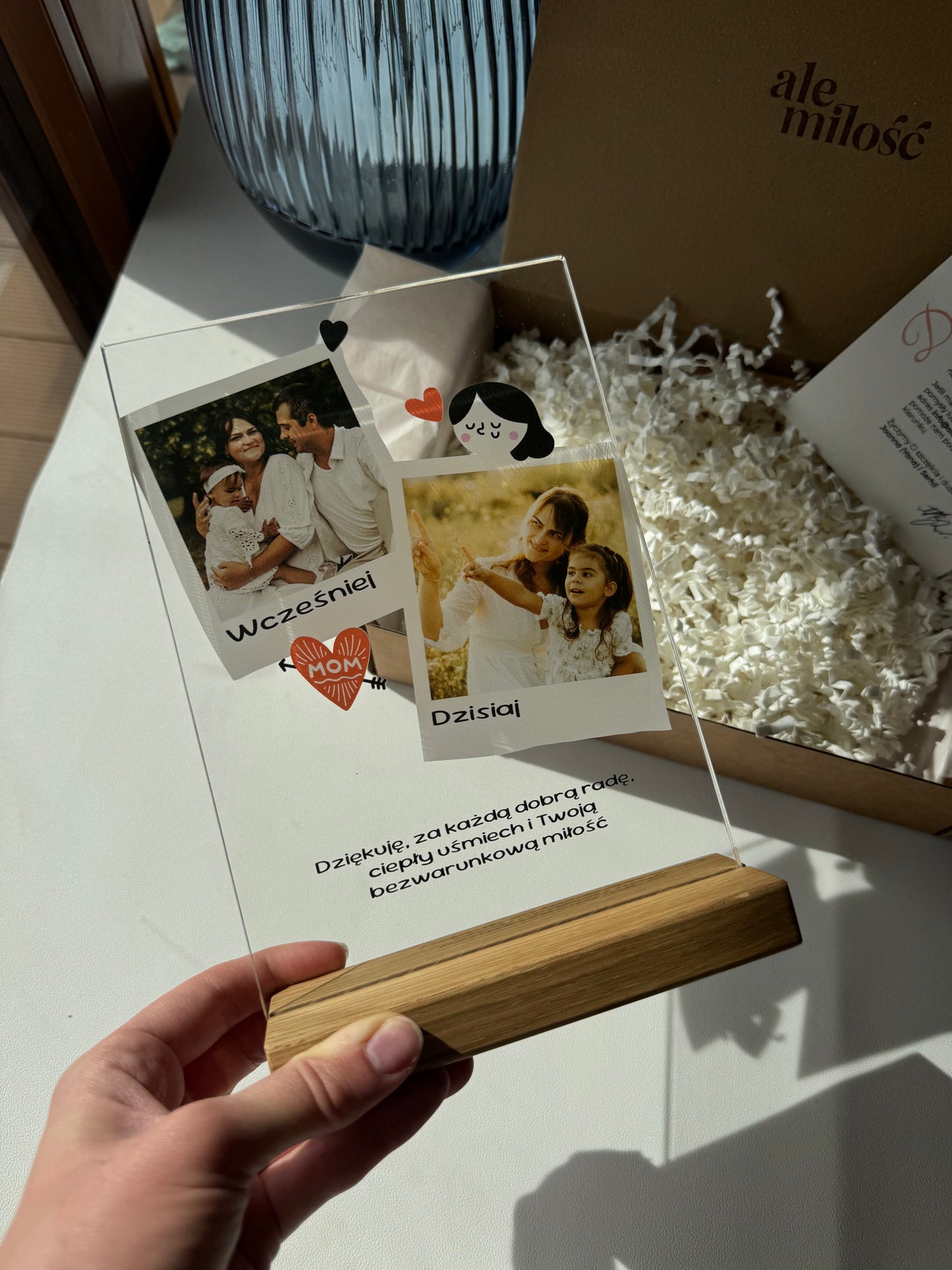 Personalizowana Tabliczka "Mama Polaroid" (2 zdjęcia)