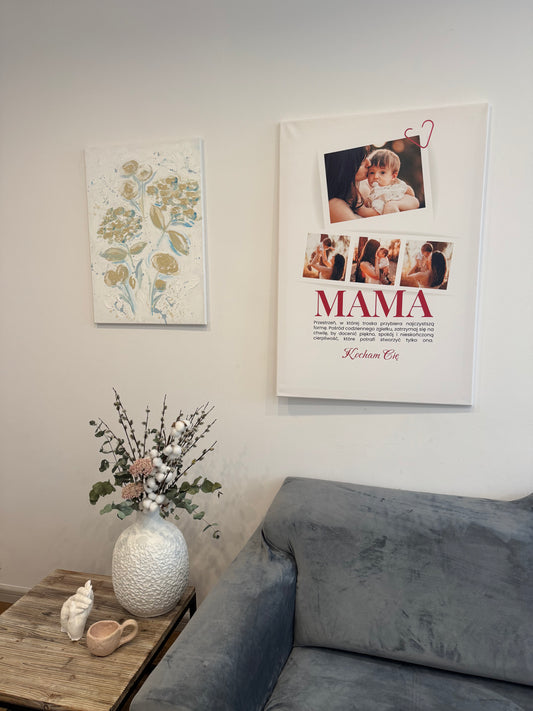 Personalizowane Płótno "MAMA Polaroid" (4 zdjęcia)