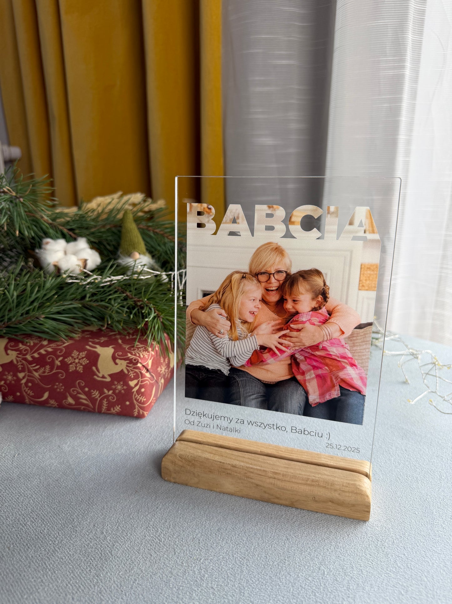 Personalizowana Tabliczka "Babcia/Dziadek – z miłością w kadrze"