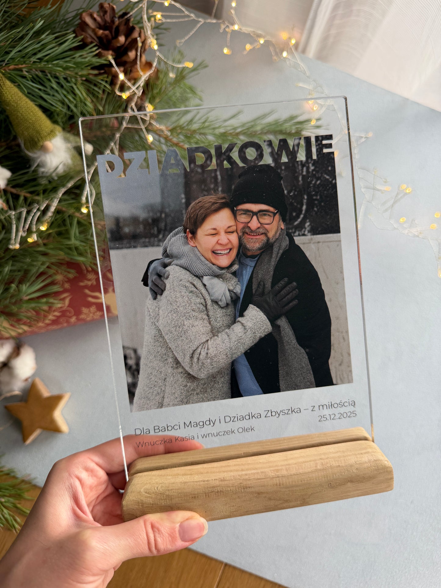 Personalizowana Tabliczka "Rodzice/Dziadkowie – z miłością w kadrze"